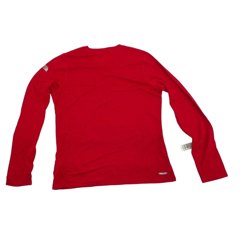 The North Face Long Sleeve VaporWick Shirt Small Red Good
